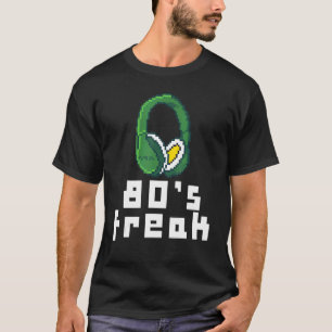 80er Jahre Freak Pixated Kopfhörer Retro Vintag Re T-Shirt