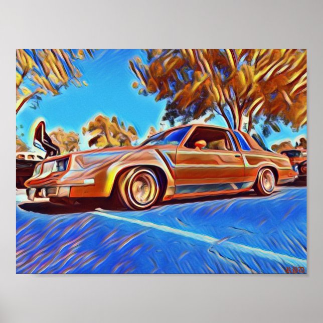 80er Jahre Lowrider Oldsmobile Cutlass Low Rider A Poster (Vorne)
