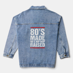 80er Jahre Made 90er Hip Hop erhöht Bekleidung Jeansjacke