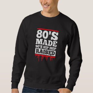 80er Jahre Made 90er Hip Hop erhöht Vintage Retro- Sweatshirt