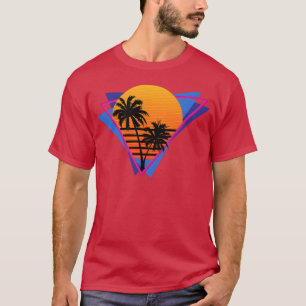 80er-Jahre-Stil Synthwave Retrowave Ästhetik Palmr T-Shirt
