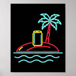 80er Jahre Vintage-Bier Retro-Schild Stil Miami Ha Poster