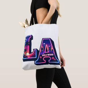 80er Kalifornien Style Neon LA Typografie Kunst