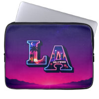 80er Kalifornien Style Neon LA Typografie Kunst