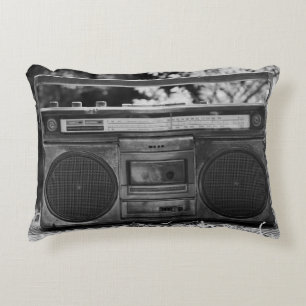 80er Kassetten-Stereo-Boombox Dekokissen