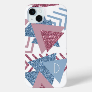 80er Lunar Abstrakt   Dusty Pink und Blue Custom Case-Mate iPhone Hülle