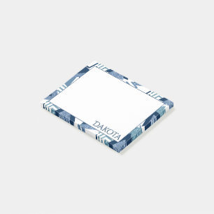 80er Luxe Abstrakt   Türkis und Navy Blue Custom Post-it Klebezettel