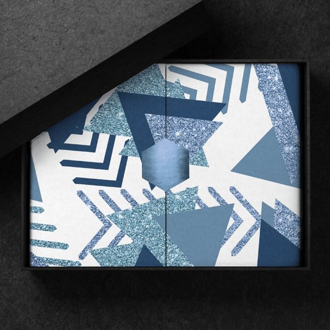 80er Luxe Abstrakt | Türkische und blau-braune For Seidenpapier (Von Creator hochgeladen)