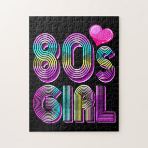 80er-Mädchen-Geburtstagsfeier-Kostüm Retro-Vintage Puzzle