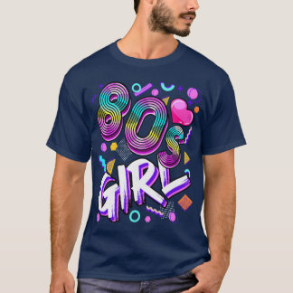 80er Mädchen Geburtstagsfeier Retro Frauen 1980er T-Shirt