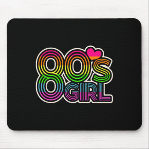 80er Mädchen Retro Vintage Halloween Kostüm Frauen Mousepad