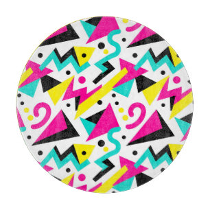 80er Memphis geometrisches Muster Schneidebrett