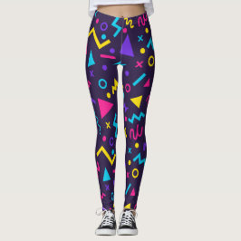 80er Memphis-Stil-Muster Leggings
