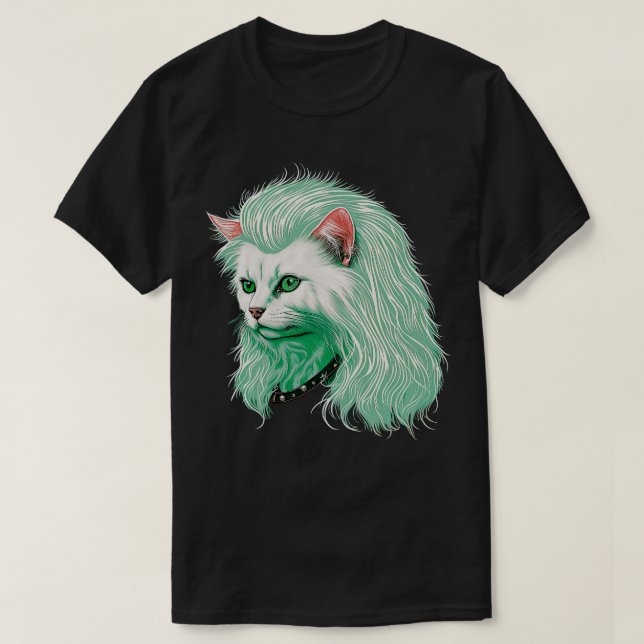 80er-Metallkatze mit Mullet 1 T-Shirt (Design vorne)
