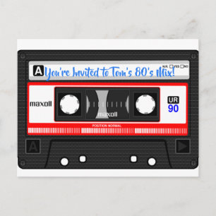 80er-Mix-Tape-Personalisierte Postkarte