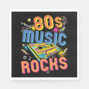80er Music Rocks 1980er Rock Serviette