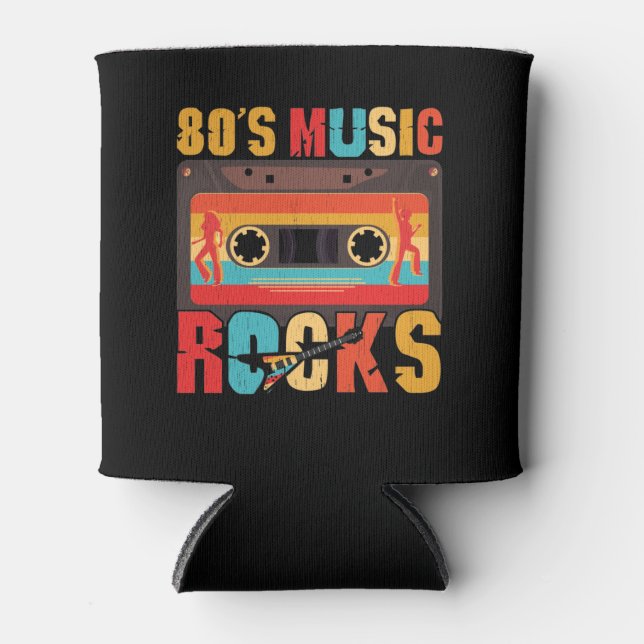 80er Music Rocks - Vintages Retro gestört Dosenkühler (Vorderseite)