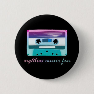 80er-Musik-Fan Button