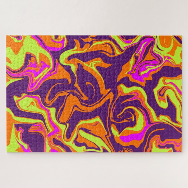 80er Mystery Melt Psychedelic Jigsaw Puzzle (Horizontal)