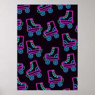 80er Neon Roller-Skate Poster