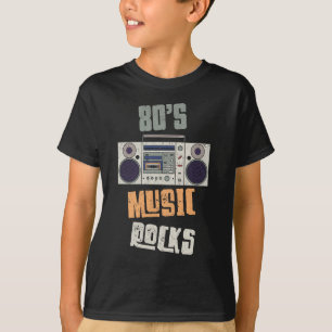 80er Old Rock Music Party Vintage Kassettenradio T-Shirt