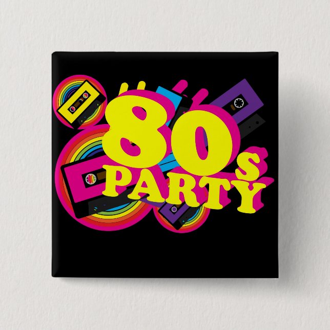 80er Party Button (Vorderseite)