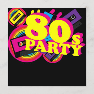 80er Party Einladung