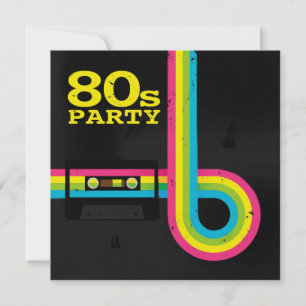 80er Party Einladung