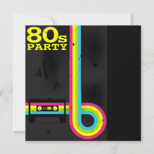  80er Party Einladung