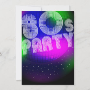 80er Party Einladung