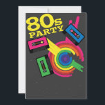 80er Party Einladung<br><div class="desc">80er Party - Retro-Audiokassette auf schwarzem Hintergrund</div>
