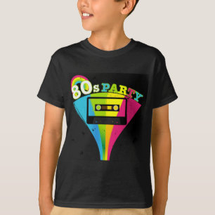 80er Party-Hintergrund T-Shirt