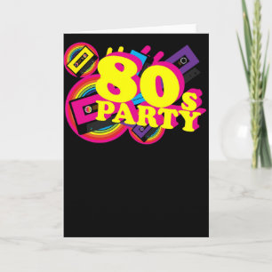 80er Party Karte