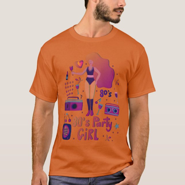 80er Party Mädchen sagt Mädchen Freunde T-Shirt (Vorderseite)