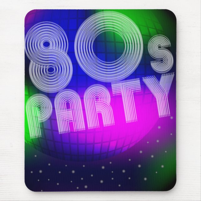 80er Party Mousepad (Vorne)