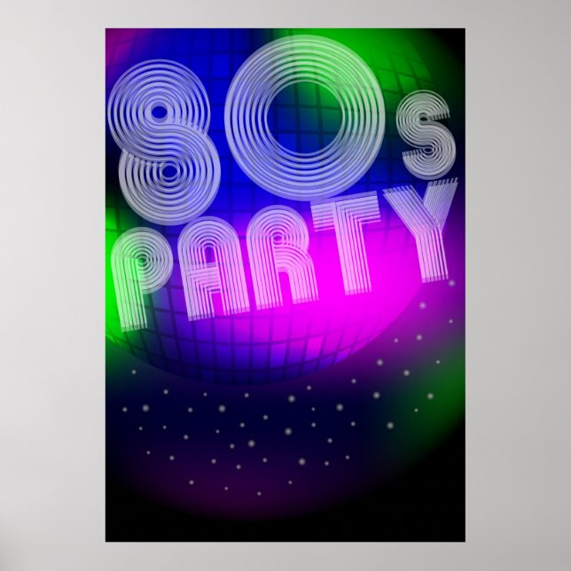 80er Party Poster (Vorne)