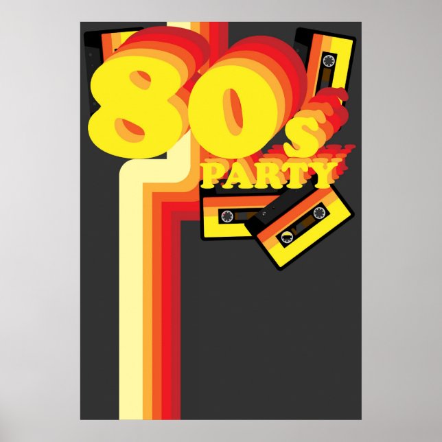80er Party Poster (Vorne)