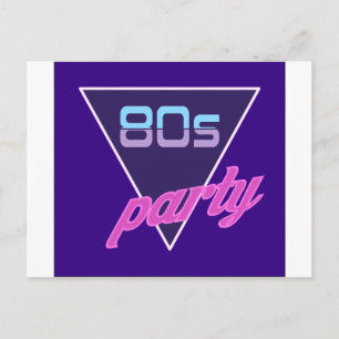 80er Party Postkarte
