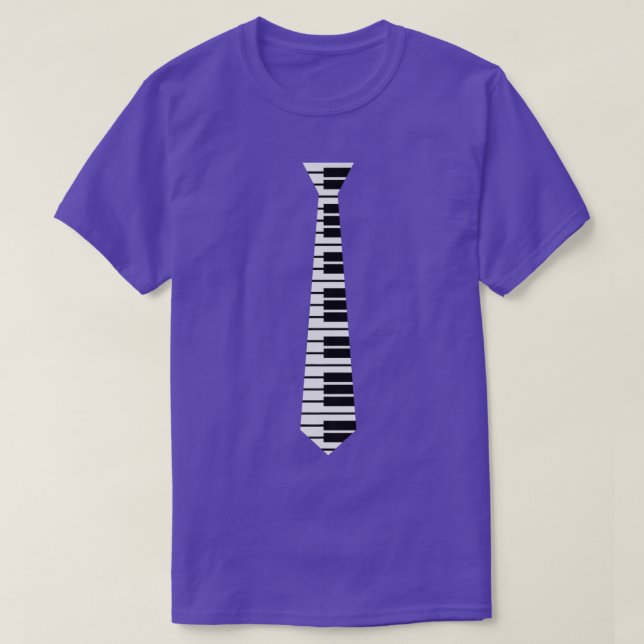 80er Piano Krawatte für Retro Music Teacher Keyboa T-Shirt (Design vorne)