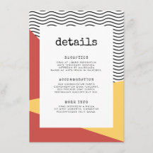 80er Pop art Memphis Stil Gastinformation