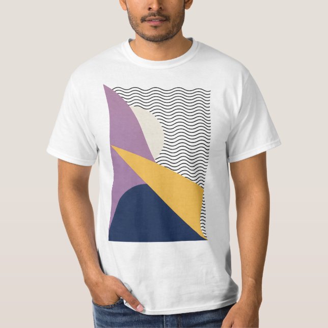 80er-Pop-Art-Muster T-Shirt (Vorderseite)