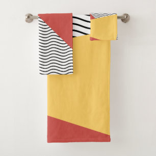 80er-Pop-Kunstmuster Badhandtuch Set