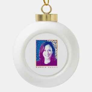 80er Poster - Kamala Harris Keramik Kugel-Ornament
