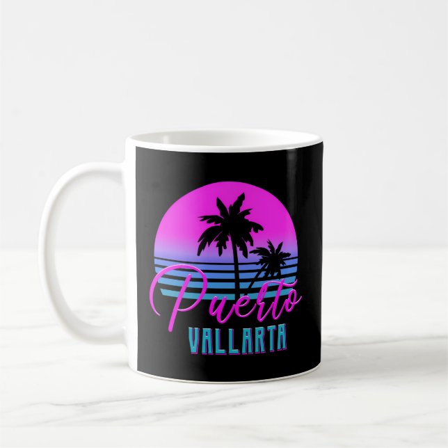 80er Puerto Vallarta Frühlingsferien Kaffeetasse (Links)