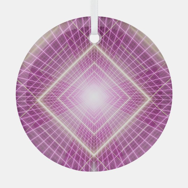 80er Retro: 3D Sci-Fi Hintergrund. Ornament Aus Glas (Vorderseite)