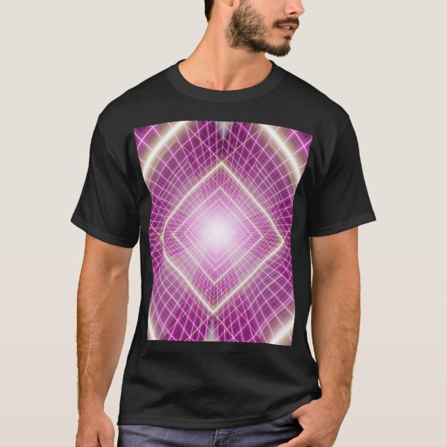 80er Retro: 3D Sci-Fi Hintergrund. T-Shirt (Vorderseite)