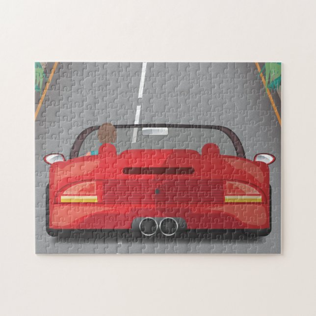 80er Retro Arcade Race Puzzle (Horizontal)