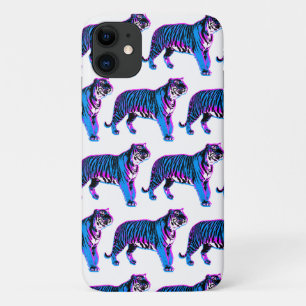 80er Retro Blaue Tiger Case-Mate iPhone Hülle