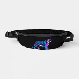 80er RETRO BLUE TIGER FANNY PACK Bauchtasche