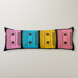 80er Retro Cassette Mix Tape Vintag Tech Nostalgie Seitenschläferkissen